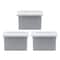 Iris® Gray Dual Purpose Letter & Legal Size File Box, 3 Pack